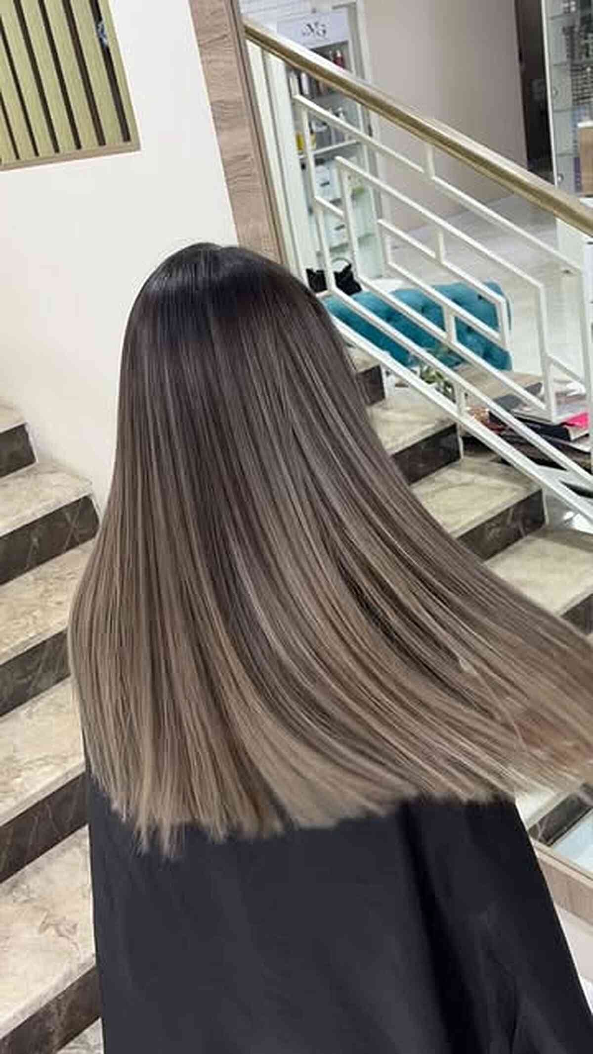 Elegant Ash Brown with Beige Highlights