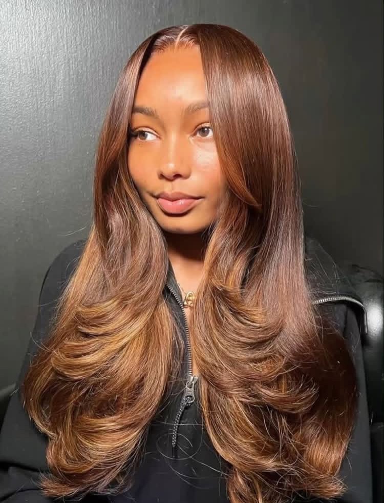 Glossy Long Layers with Soft Volume