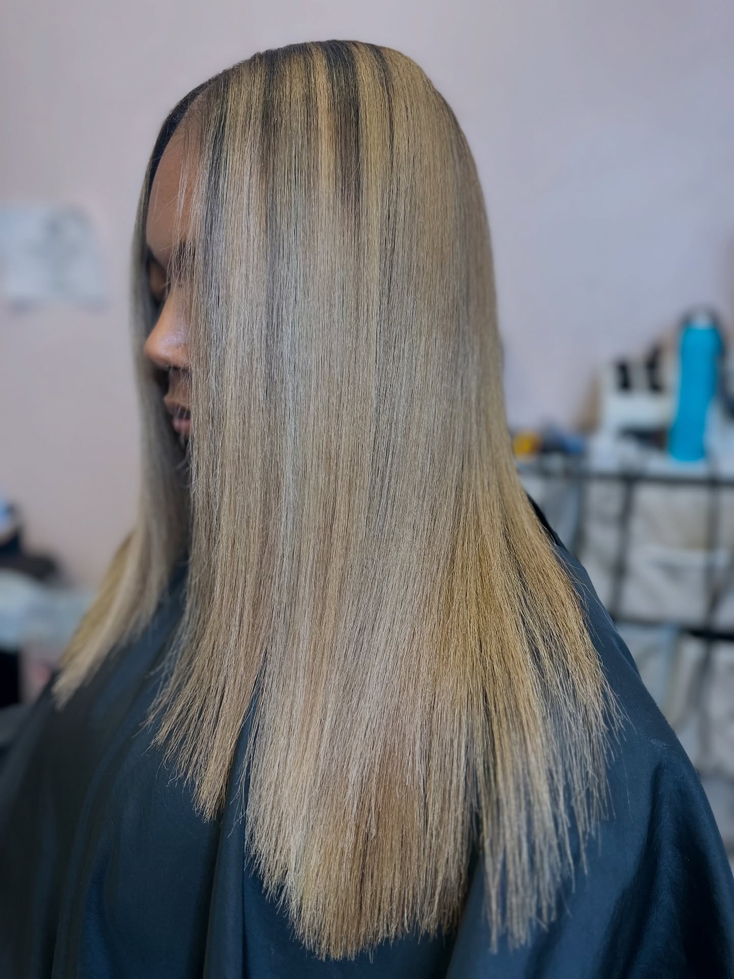 Glossy Long Straight Hair with Subtle Balayage Highlights