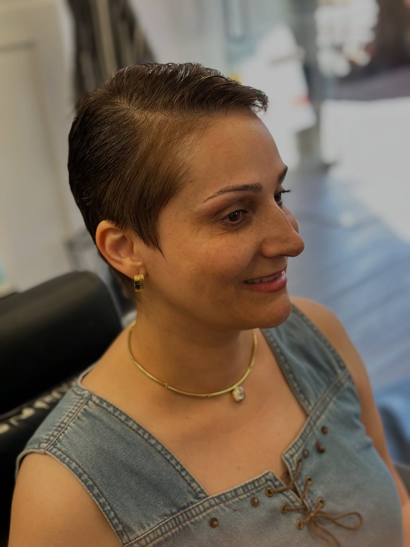 Polished Tapered Pixie with Side-Swept Bangs