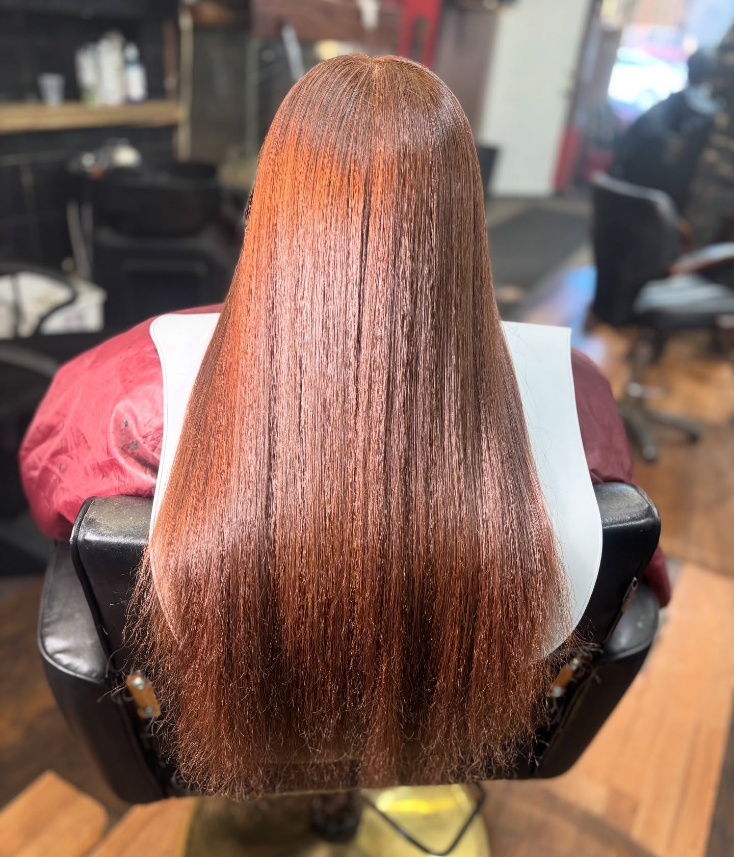 Radiant Long Straight Hair with Glossy Finish