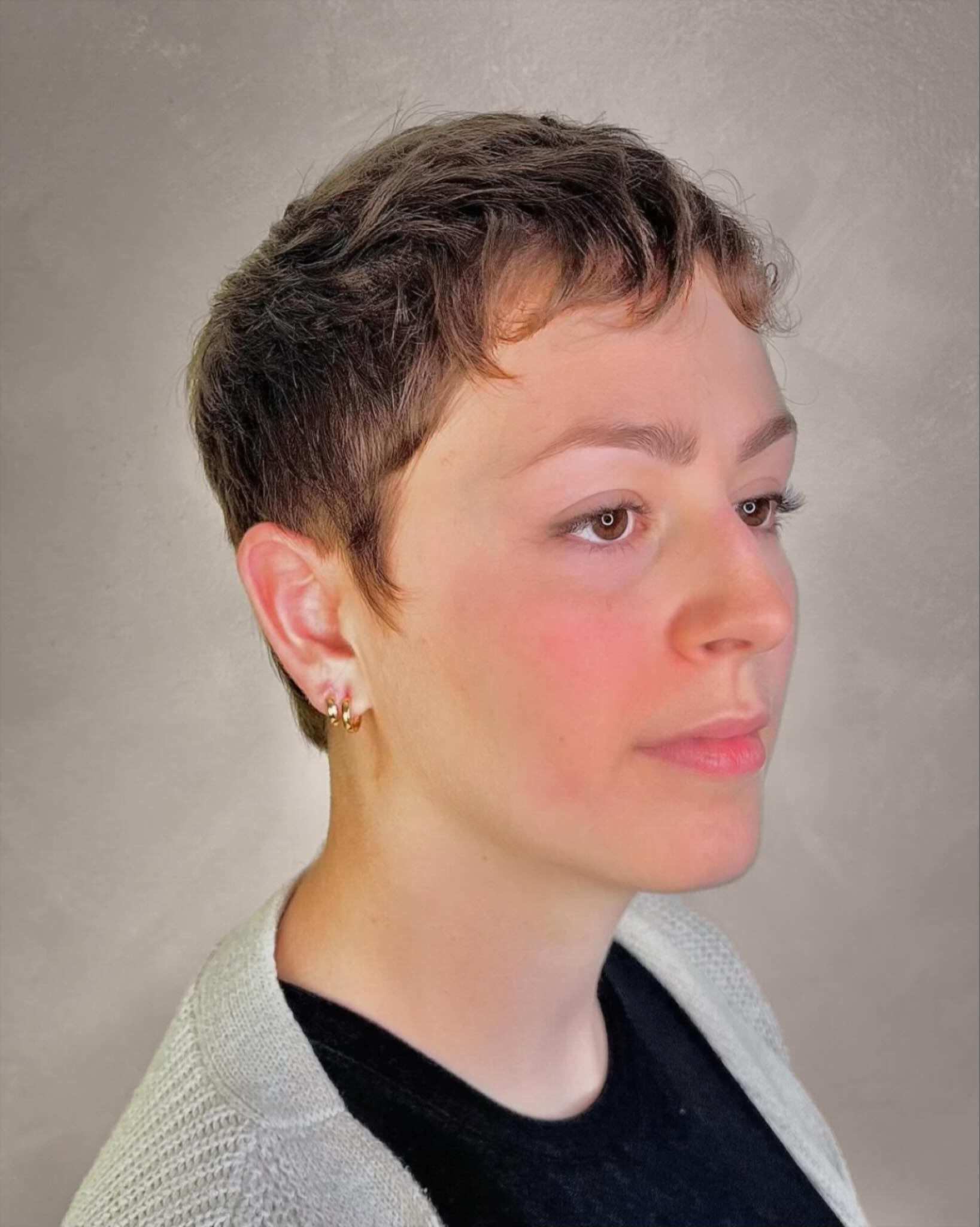 Softly Contoured Chestnut Pixie with Natural Movement