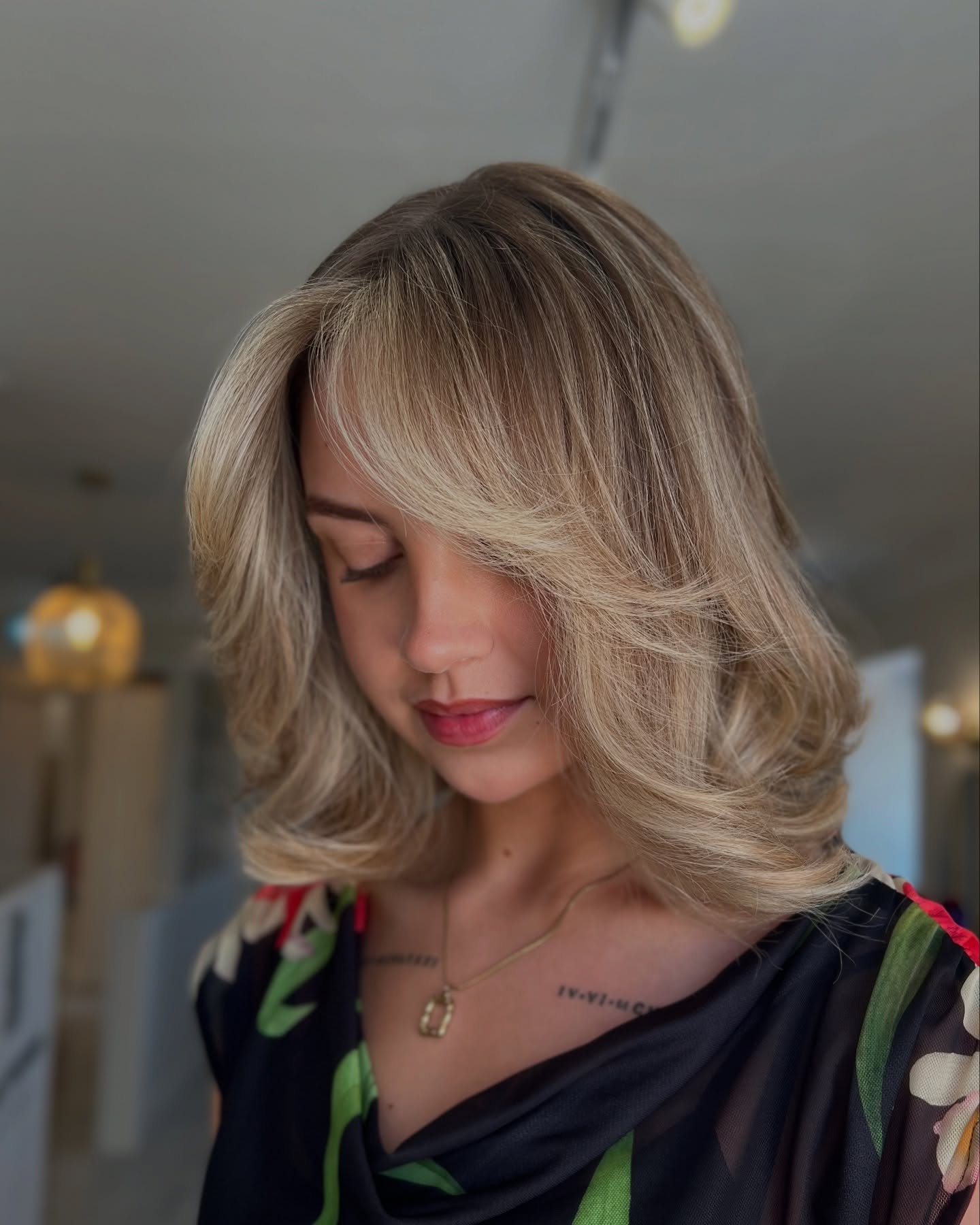 Breezy Blonde Waves with Tousled Layers