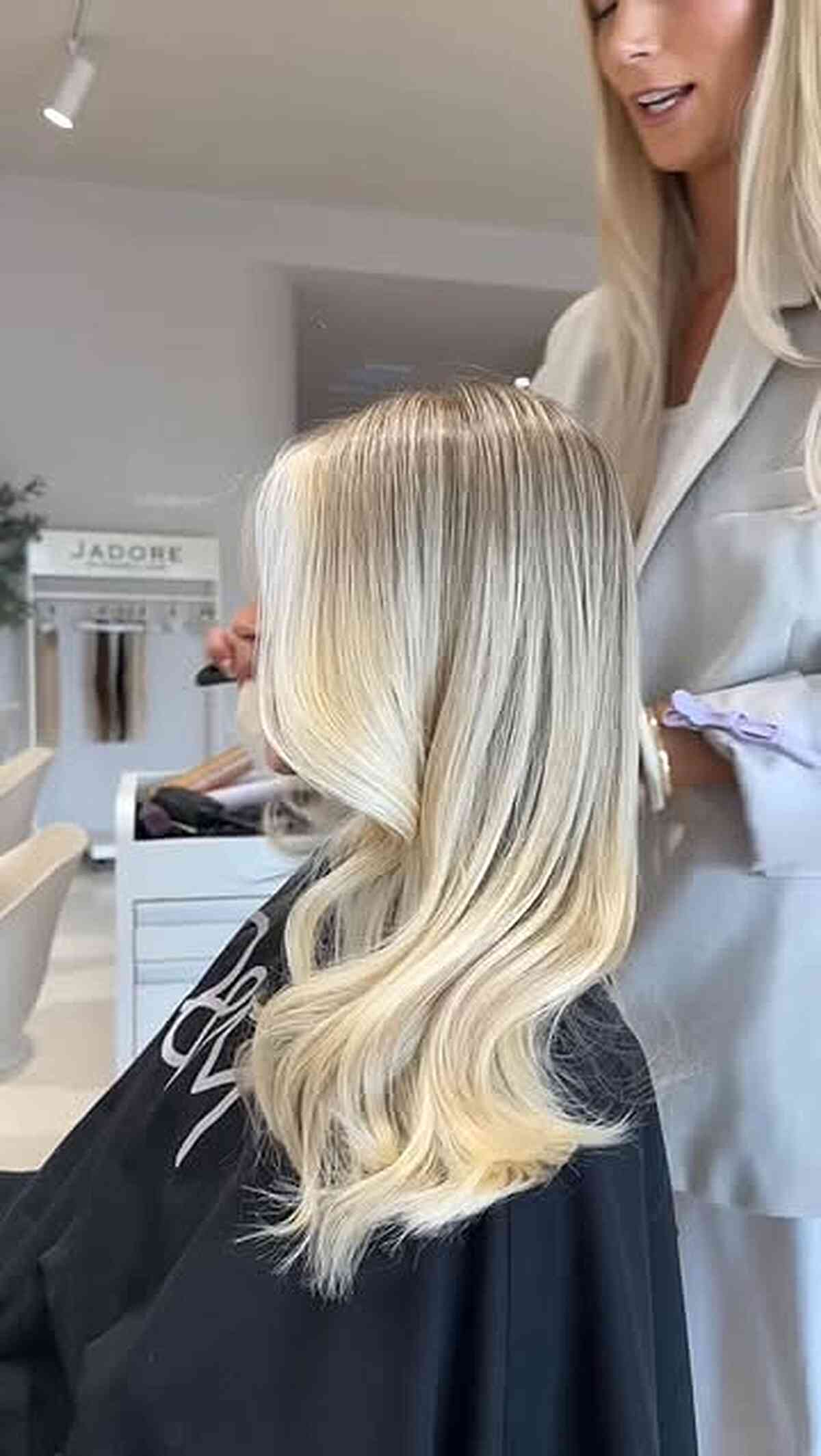 Buttery Blonde Layered Waves