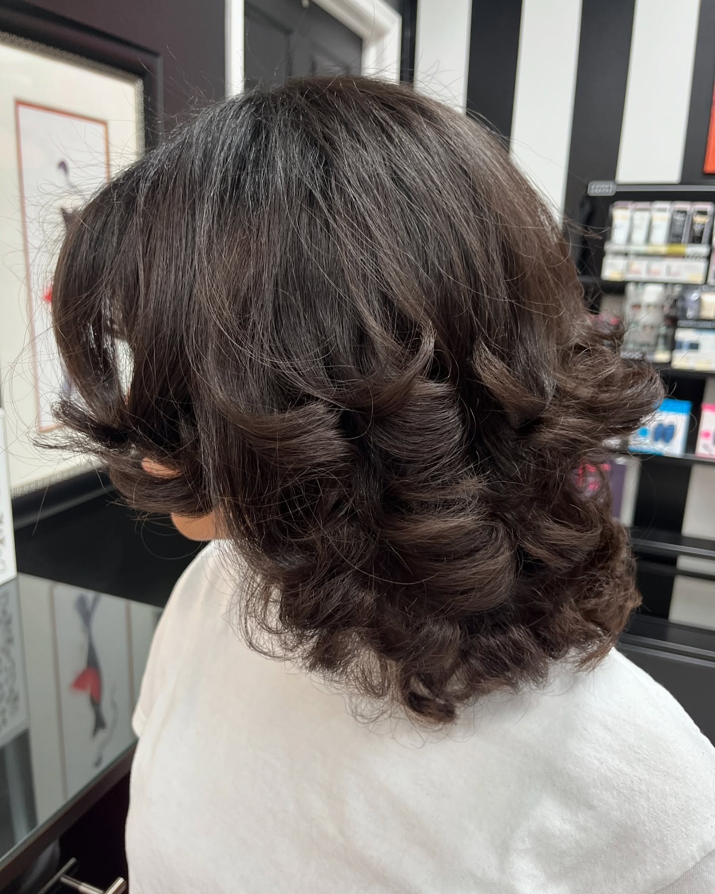 Dark Espresso Swirls with Voluminous Curls