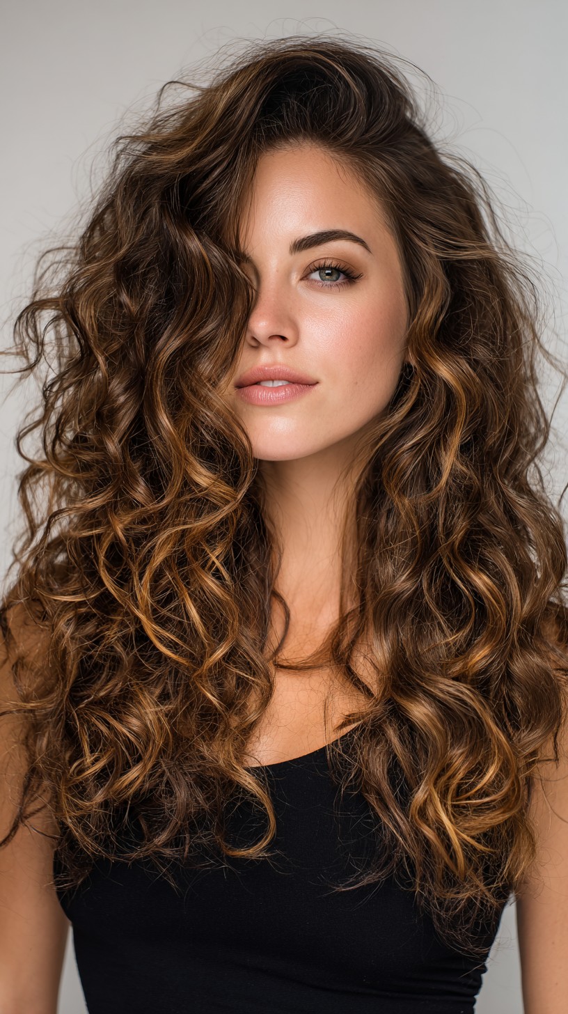 Lush Sun-Kissed Balayage Curls