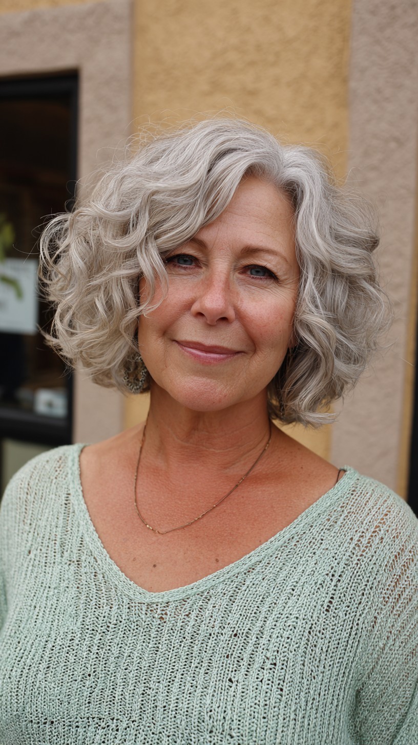 Silver Waves with Soft Contour Layers