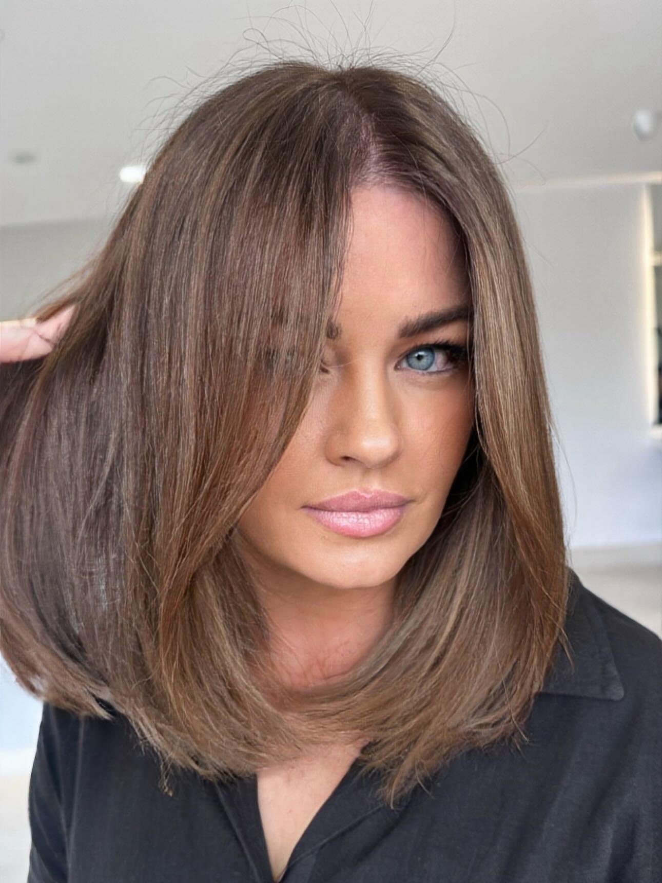 Sleek Chestnut Bob with Subtle Layers