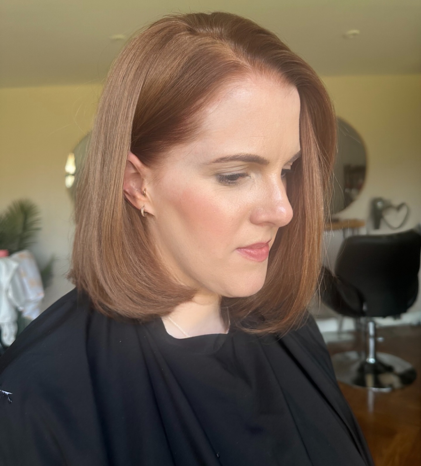 Sleek Copper A-line Bob with Undertuned Ends