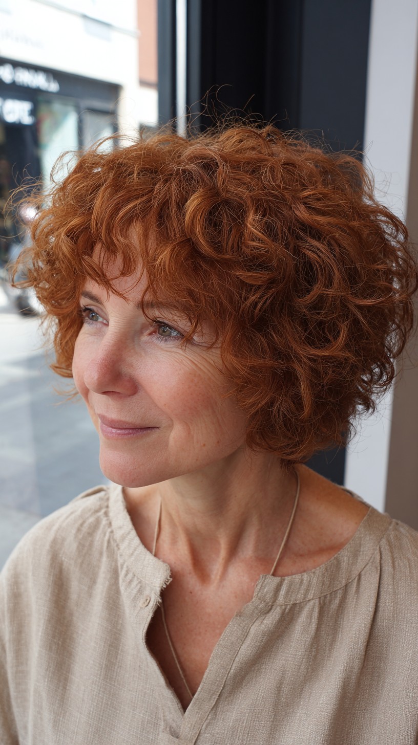 Vibrant Rustic Copper Textured Bob