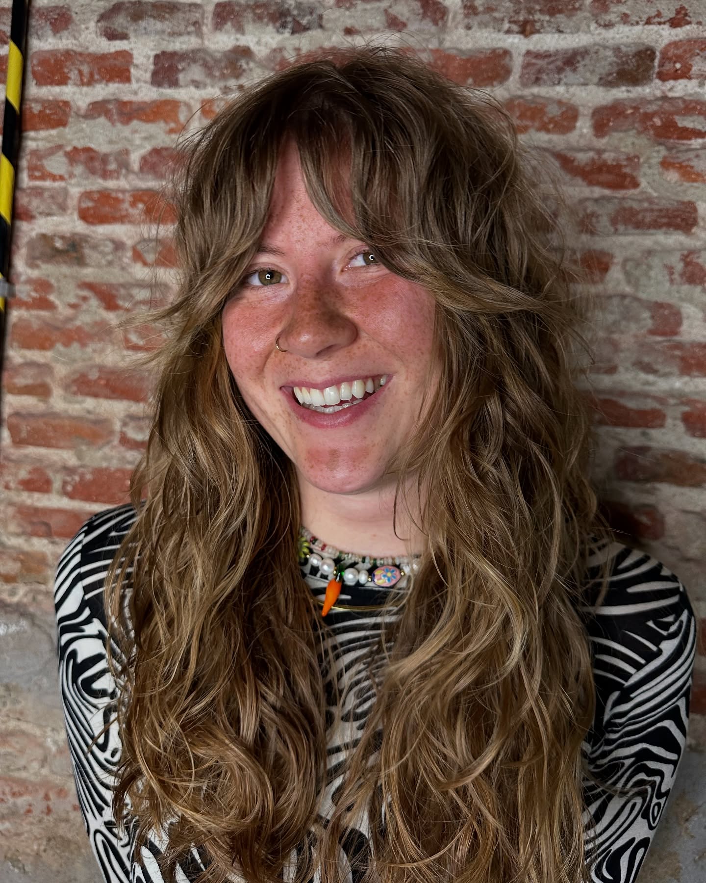 Bohemian Blonde Waves with Soft Curtain Fringe