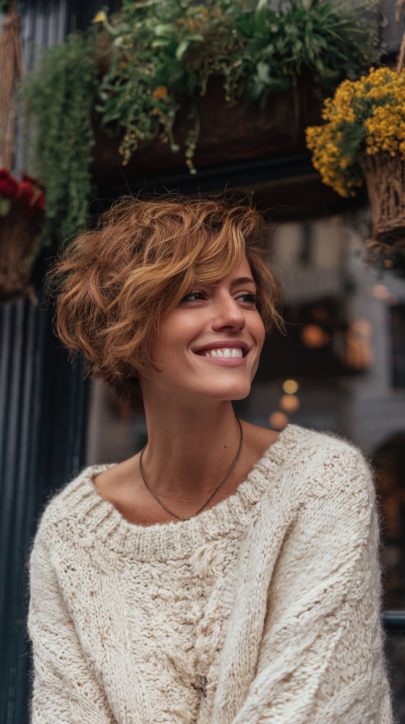 Brunette Textured Shag with Soft Voluminous Layers