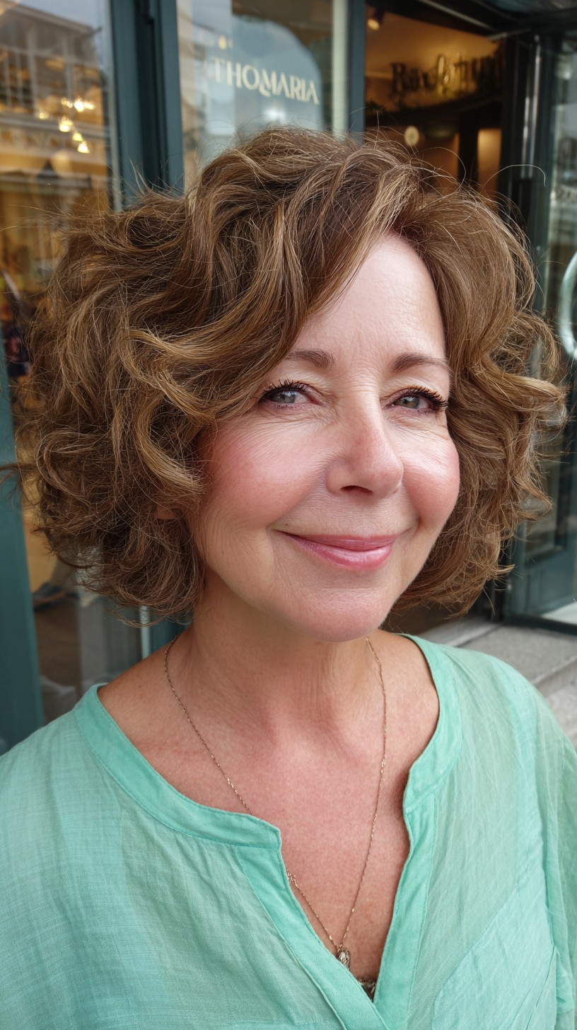 Casual Chestnut Waves with Soft Highlights