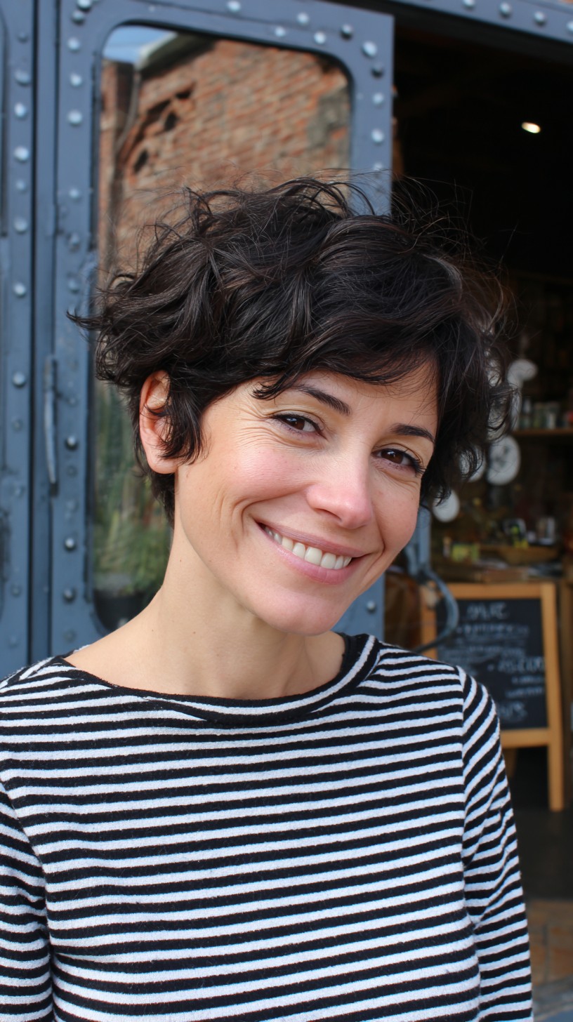 Charming Espresso Tousled Pixie