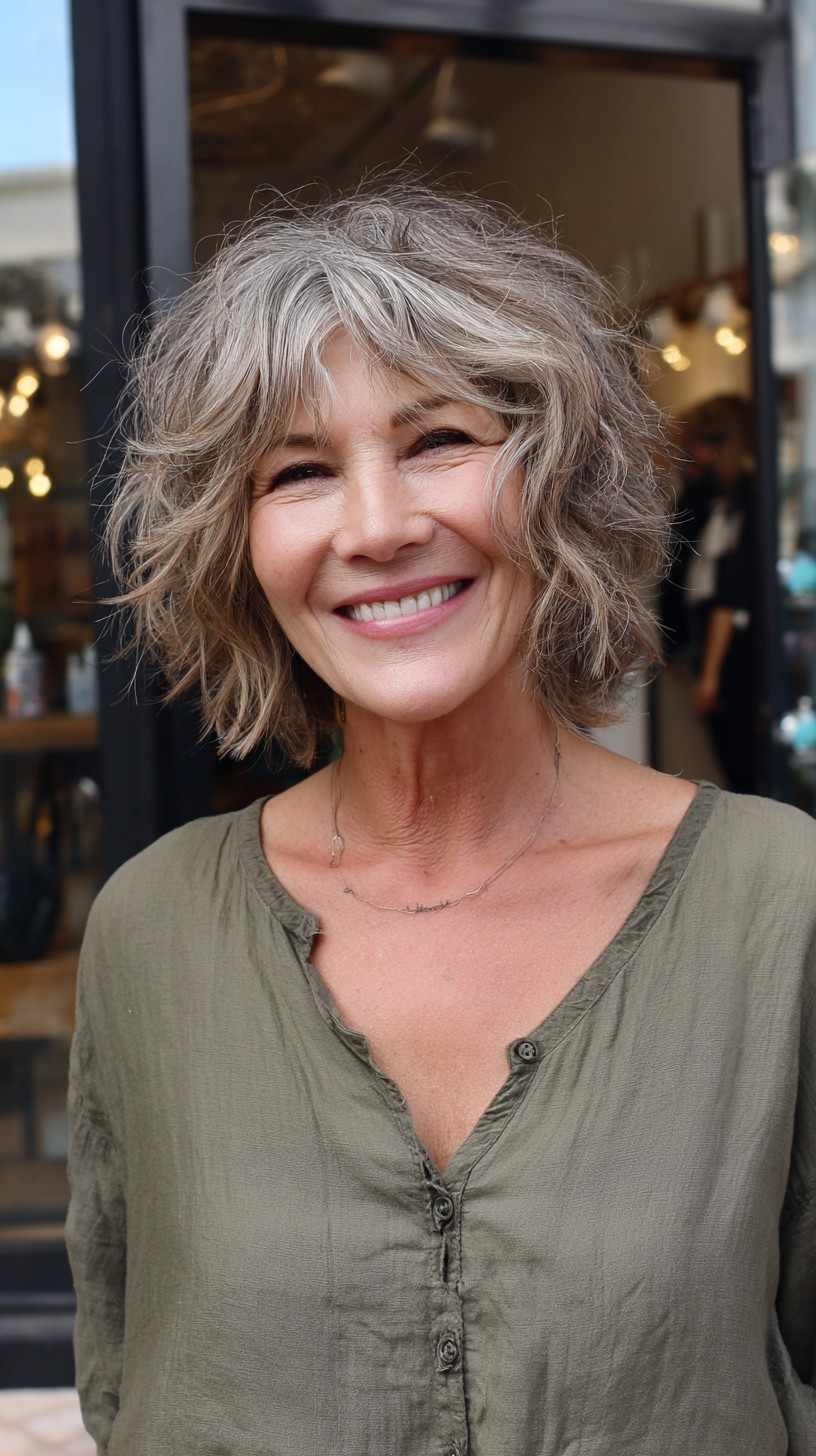 Charming Silver Waves with Natural Texture