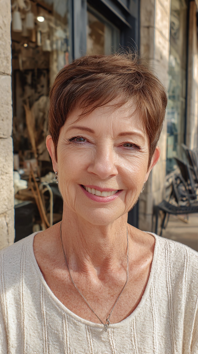 Chic Copper-Infused Tapered Pixie