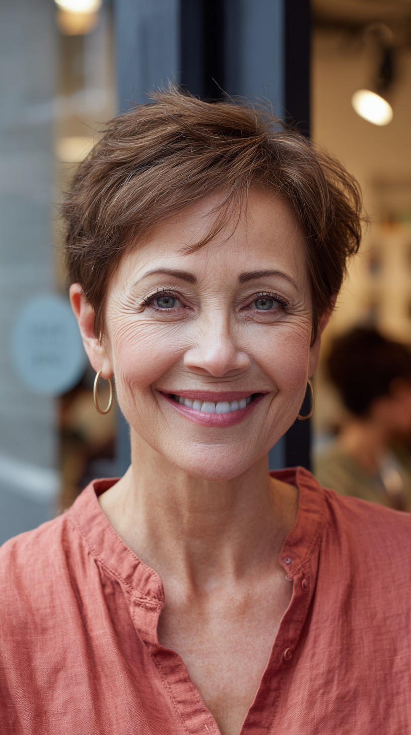 Chic Short Textured Layered Cut for Women Over 60