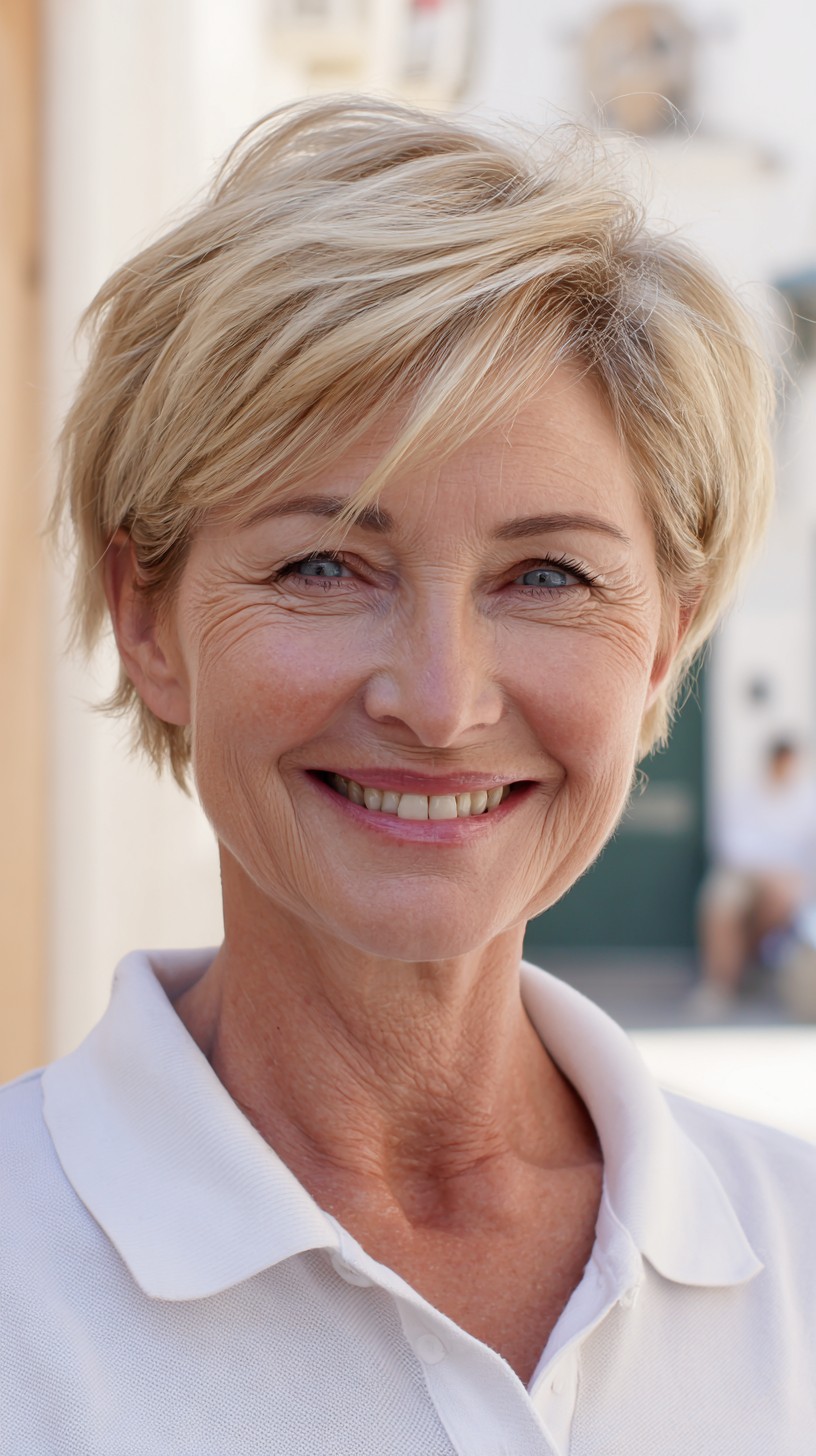 Effortless Ash-Blonde Tapered Pixie