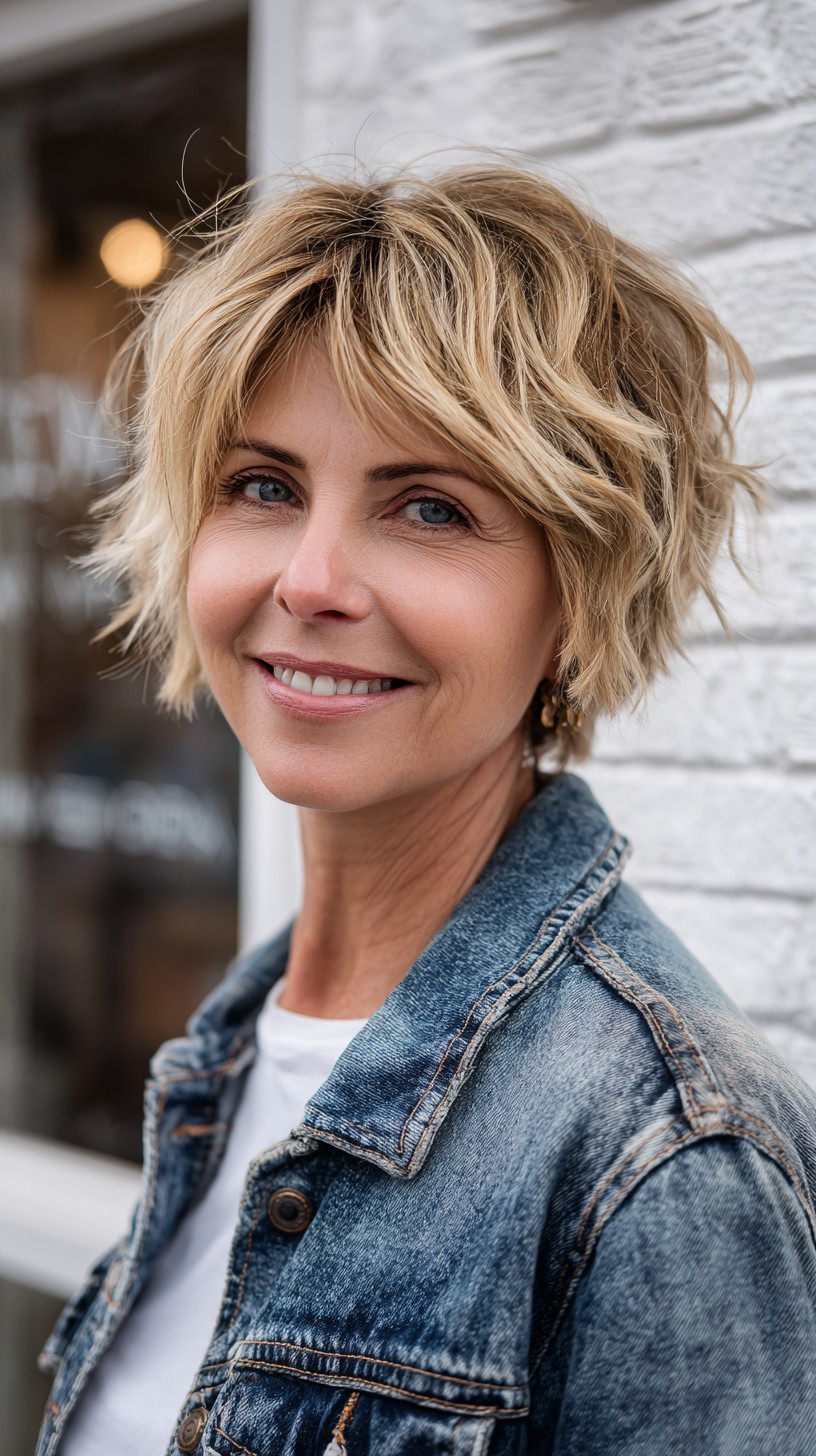 Effortless Blonde Tousled Layers