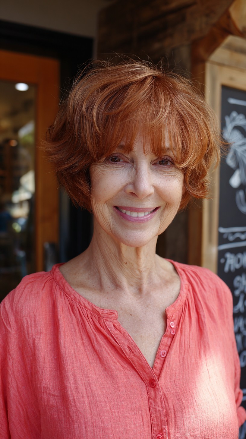 Fiery Copper Layered Bob for the Wise and Stylish
