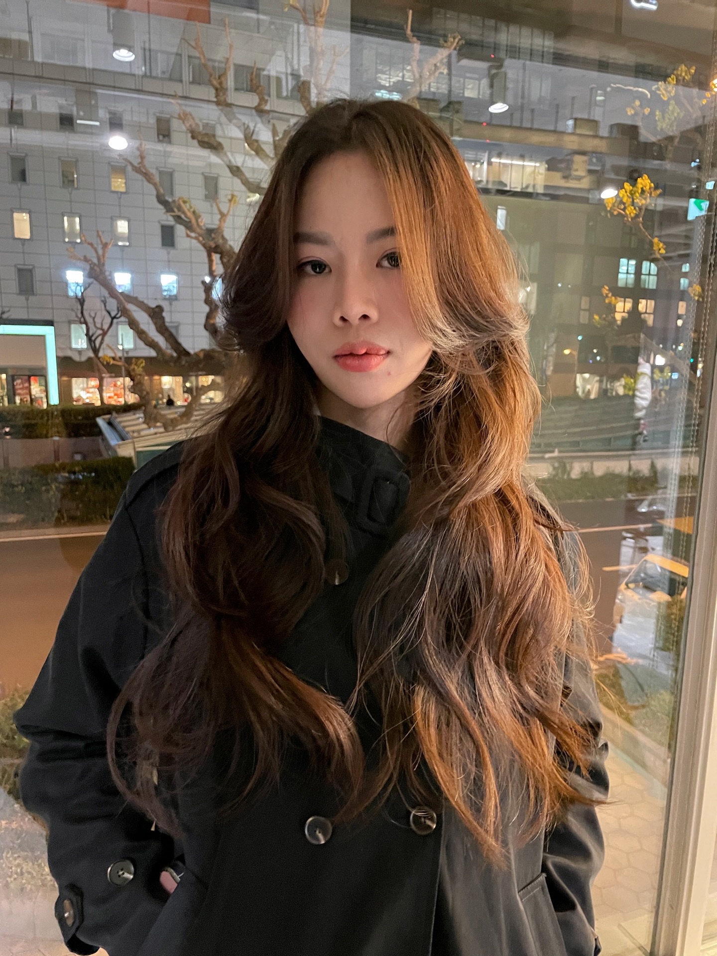 Luxurious Long Shag with Voluminous Curtain Bangs