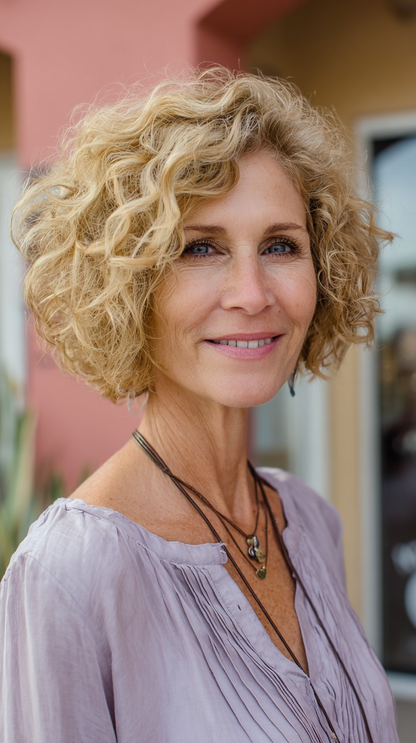 Soft Golden Spirals with a Youthful Bounce