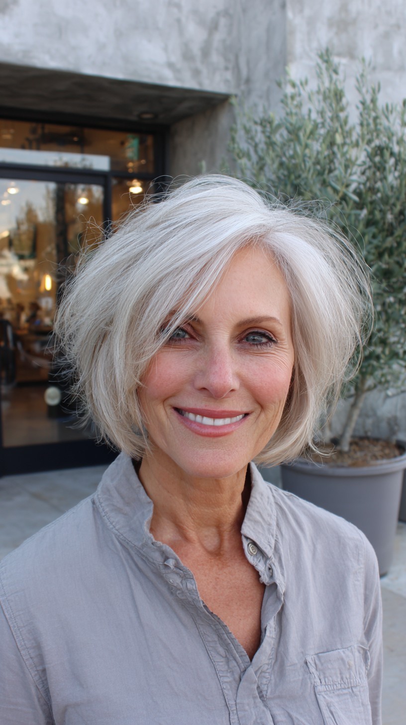Soft Silver Pixie with Natural Flow