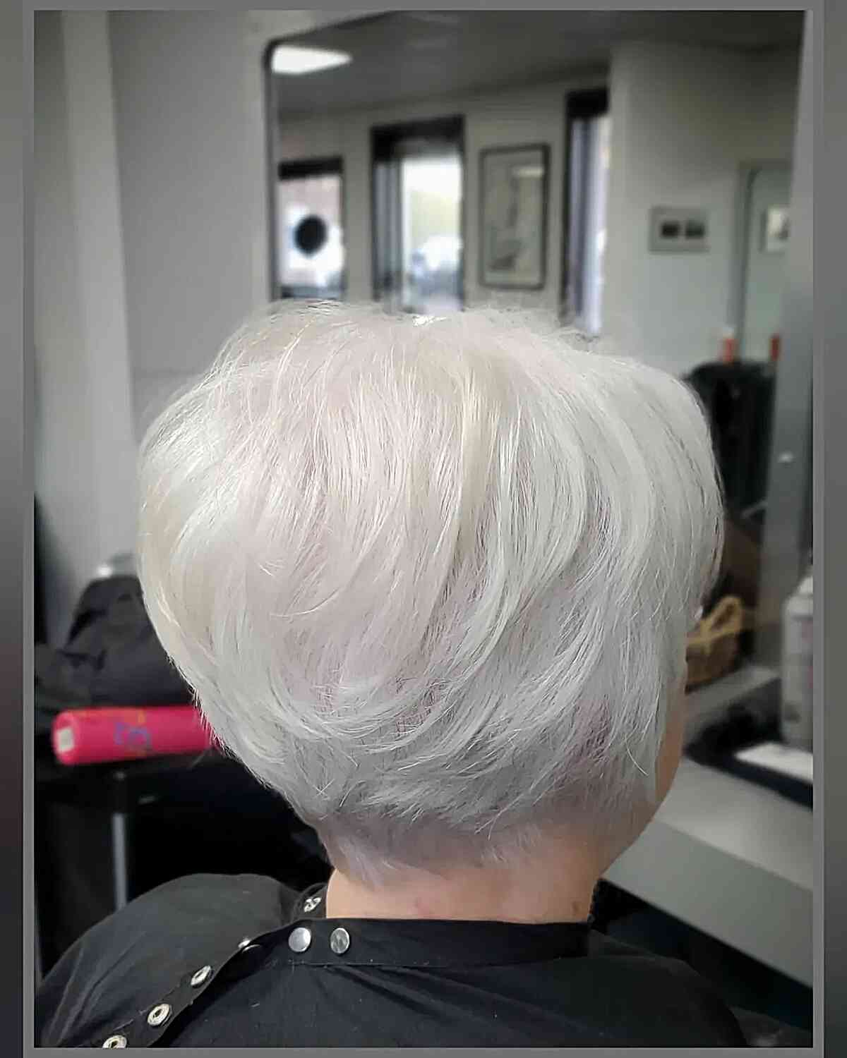 Stylish Short Wedge Cut for Over 70