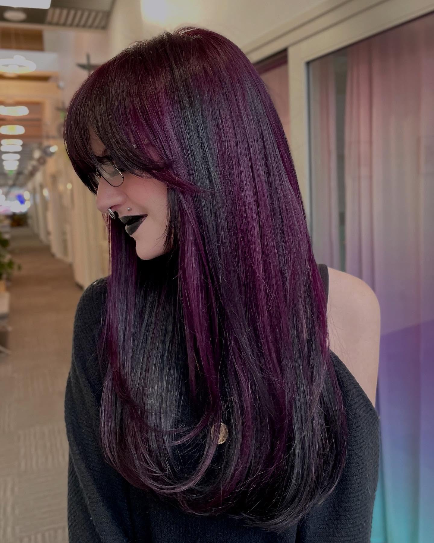 Burgundy Enchantment Long Sleek Layers