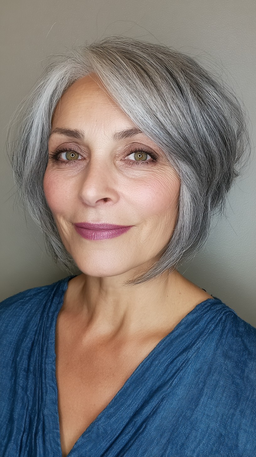 Silver Swoop Layered Crop