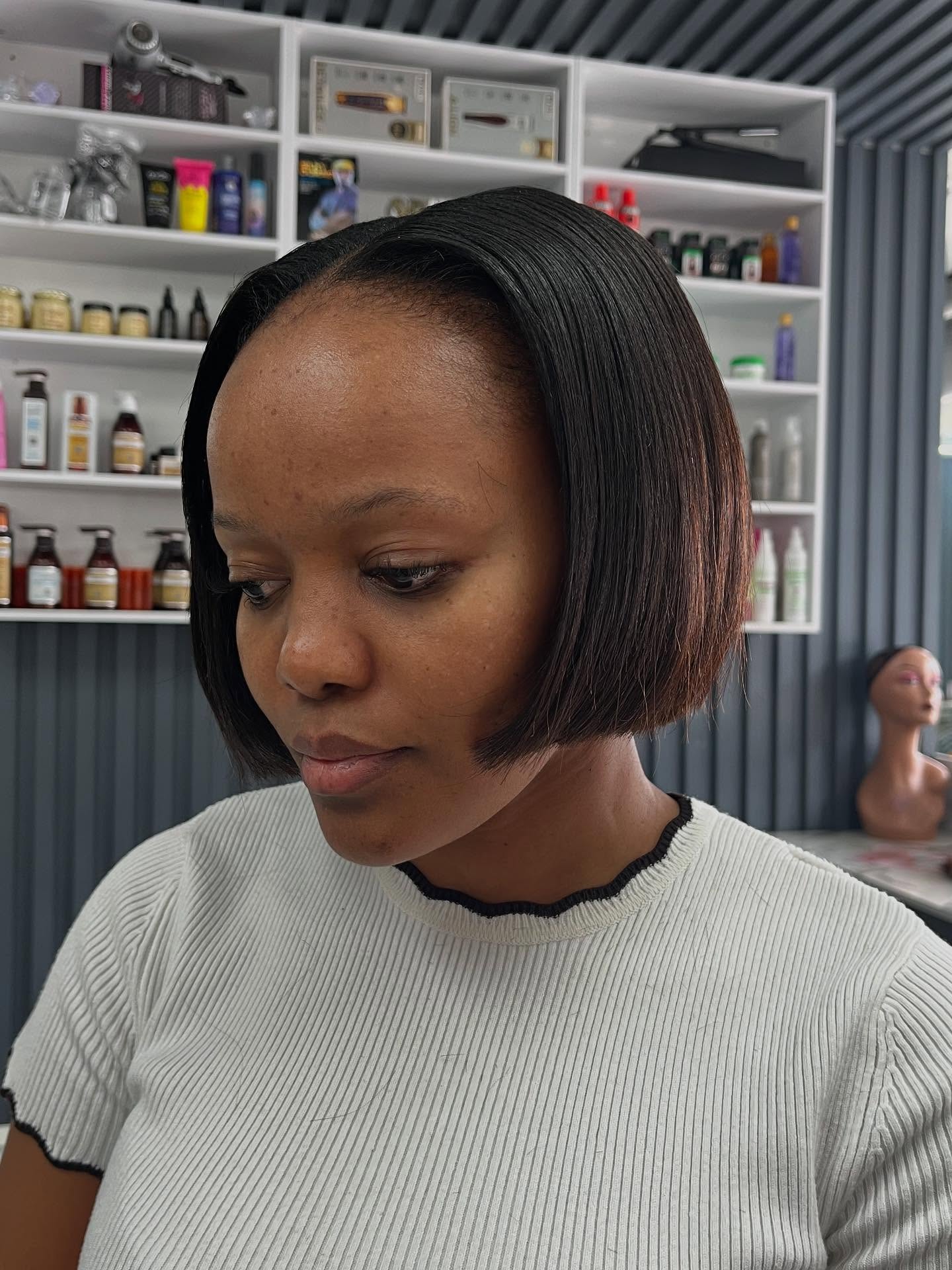 Sleek Chin-Length Straight Bob