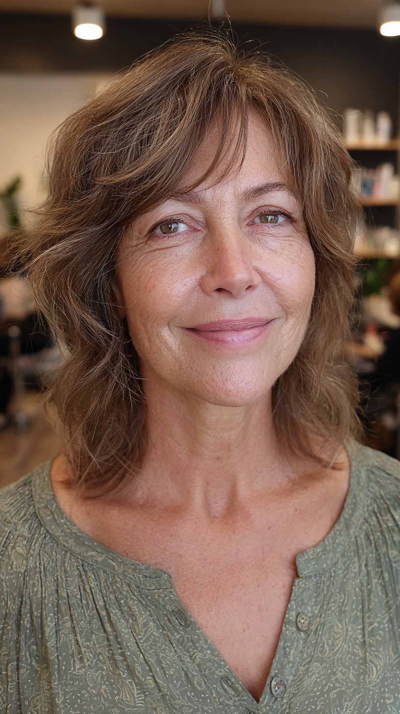 Soft Natural Waves with Face-Framing Highlights