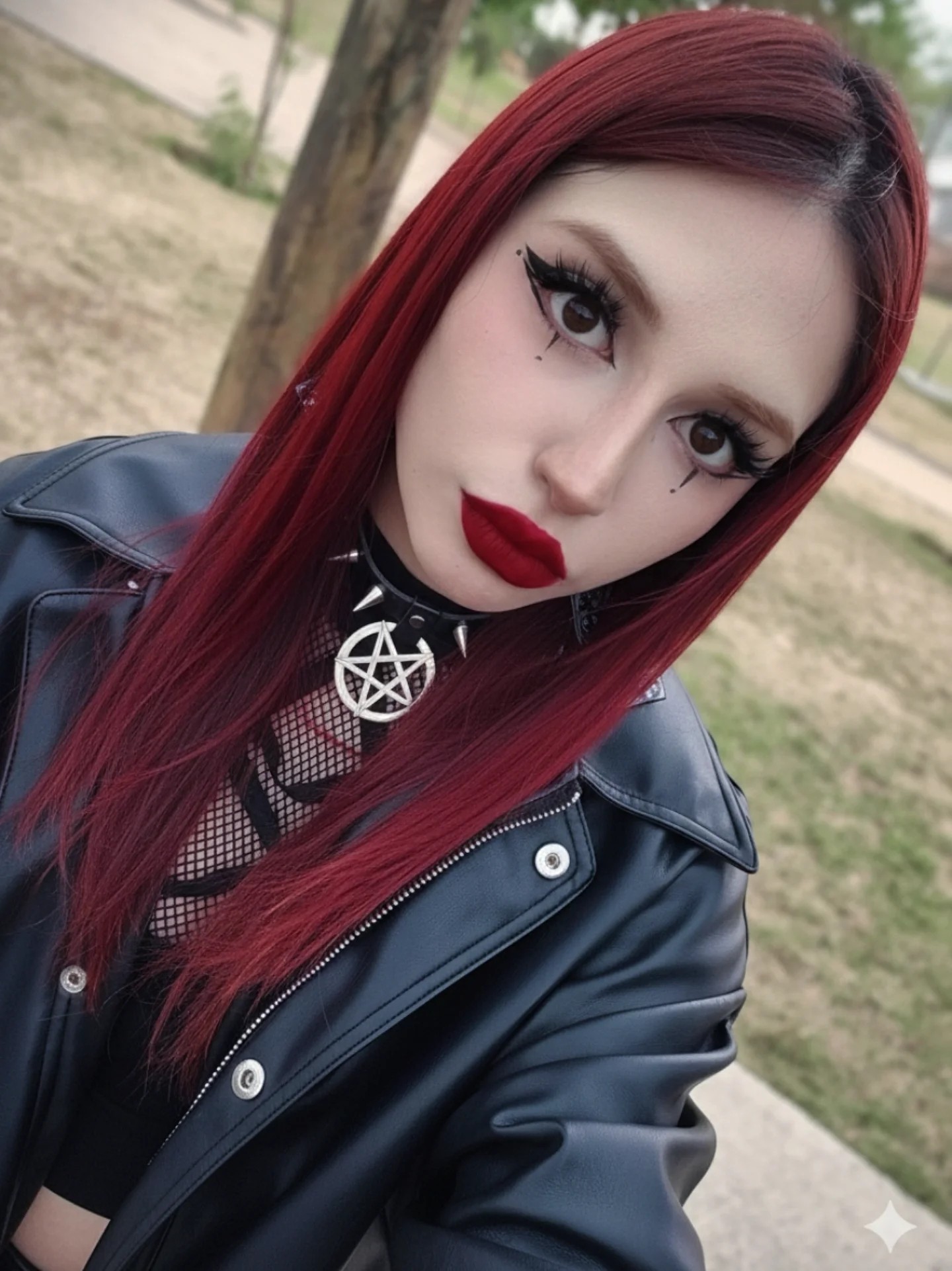 Vivid Garnet Straight Cut with Precision Fringe