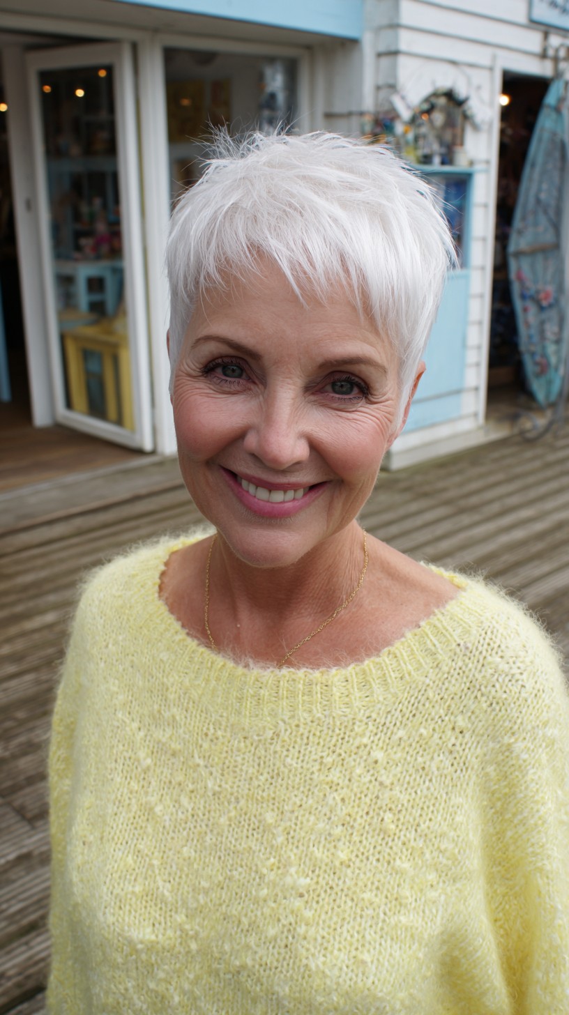 Classic Silver Layered Pixie for Elegant Grandmas