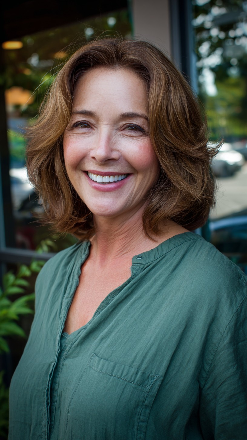 Effortless Layered Waves for Mature Women