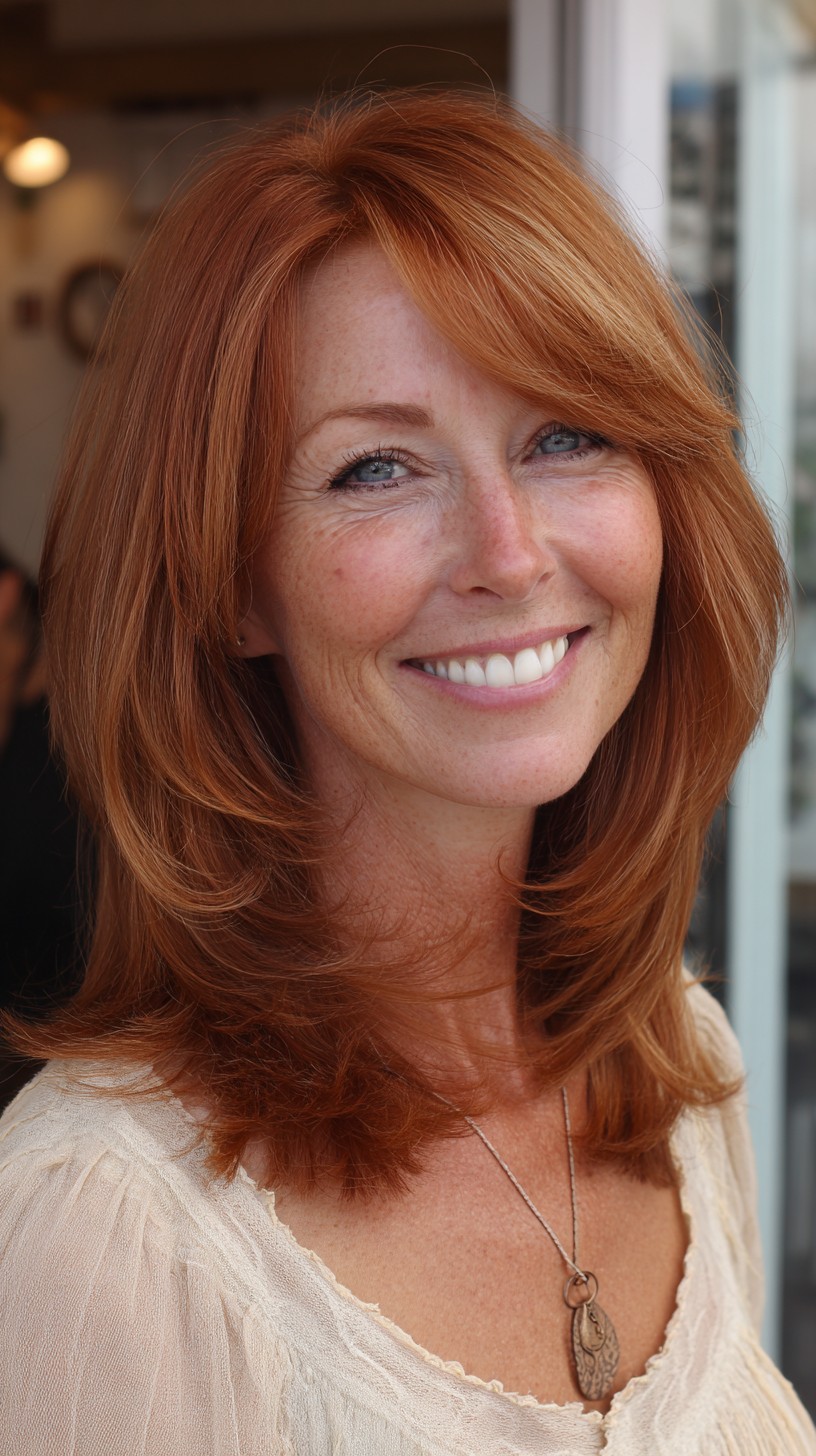 Flame-Toned Layered Cut with Natural Flow