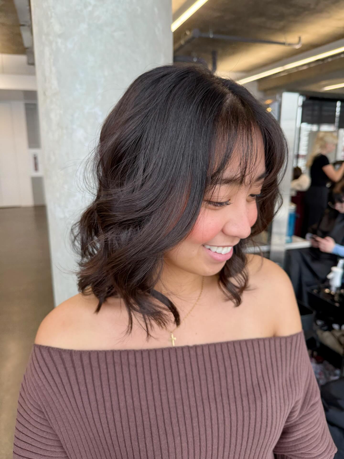 Playful Soft Wispy Bangs with Effortless Waves