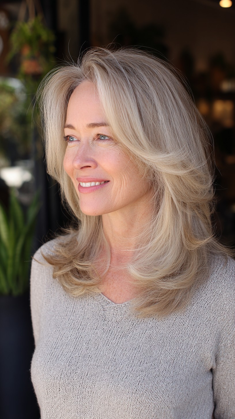 Soft Silver Layers with Gentle Waves