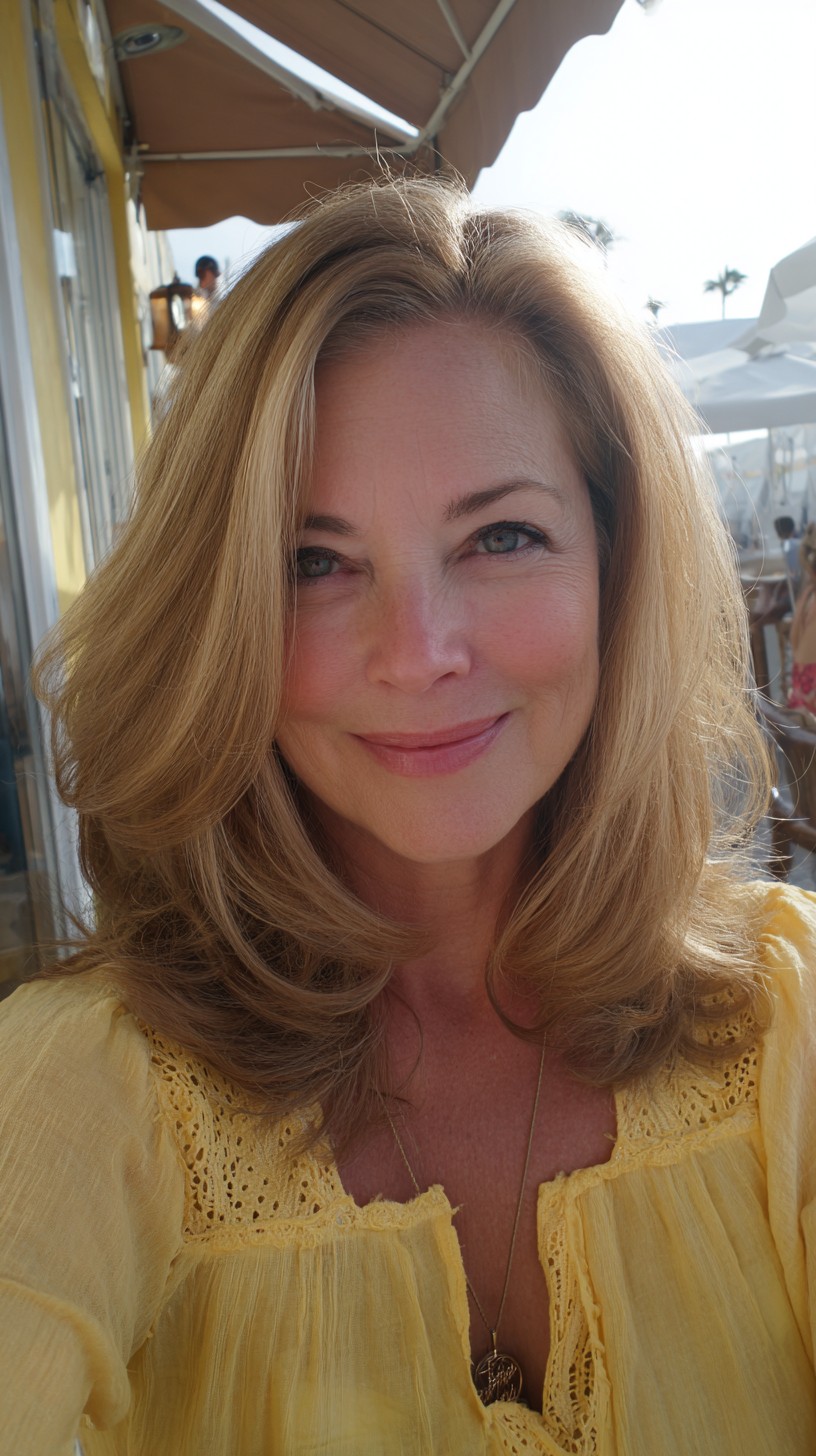 Sun-Kissed Caramel Cascades for Women Over 50