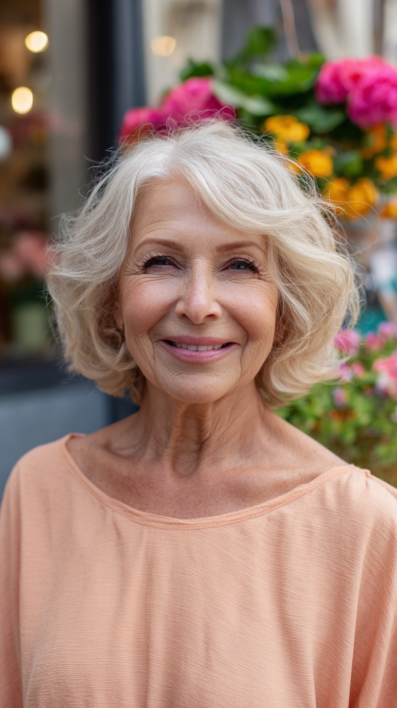 Whisper-Soft Blonde Curves for Mature Grace