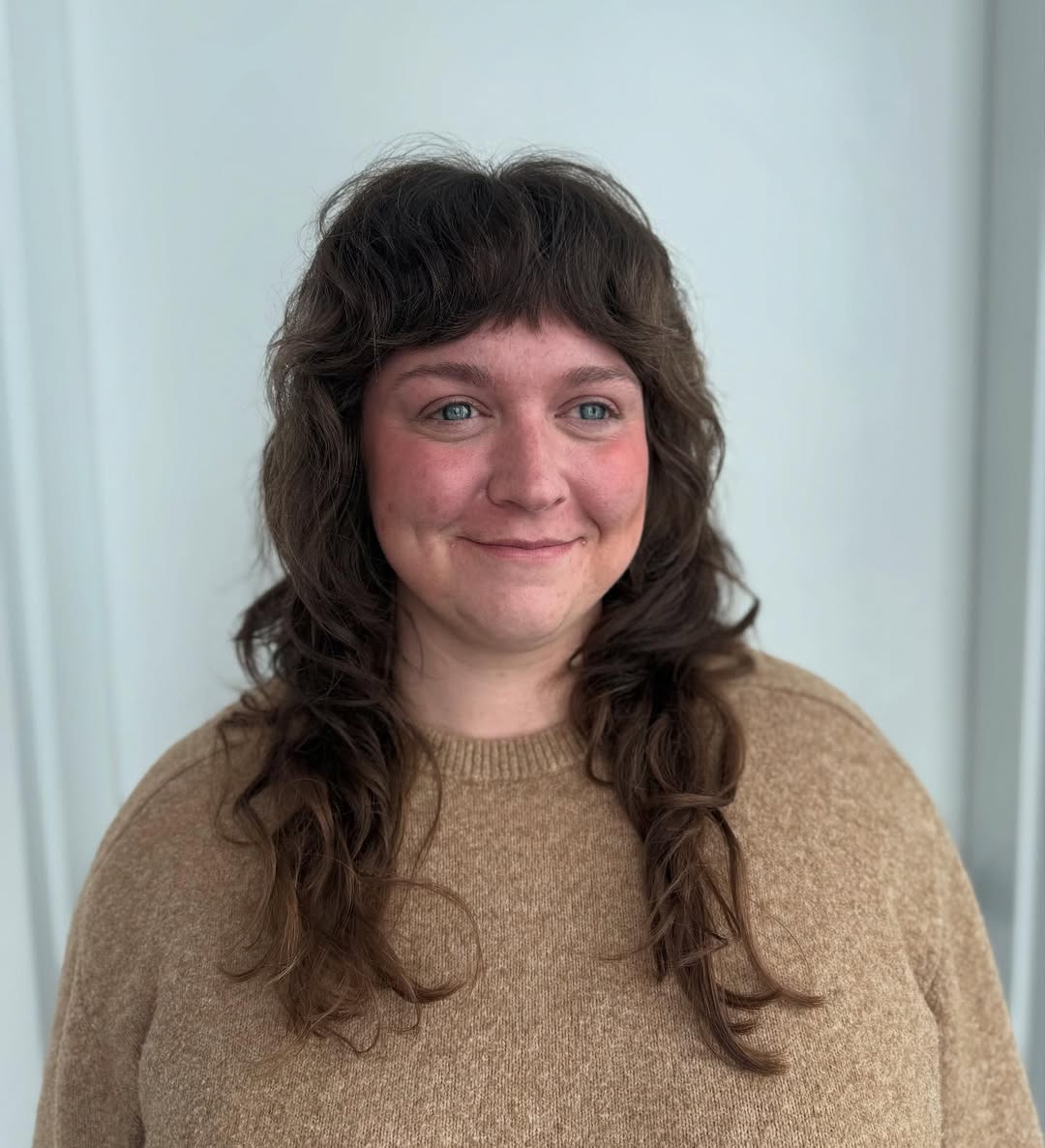 Brunette Waves with Soft Bangs