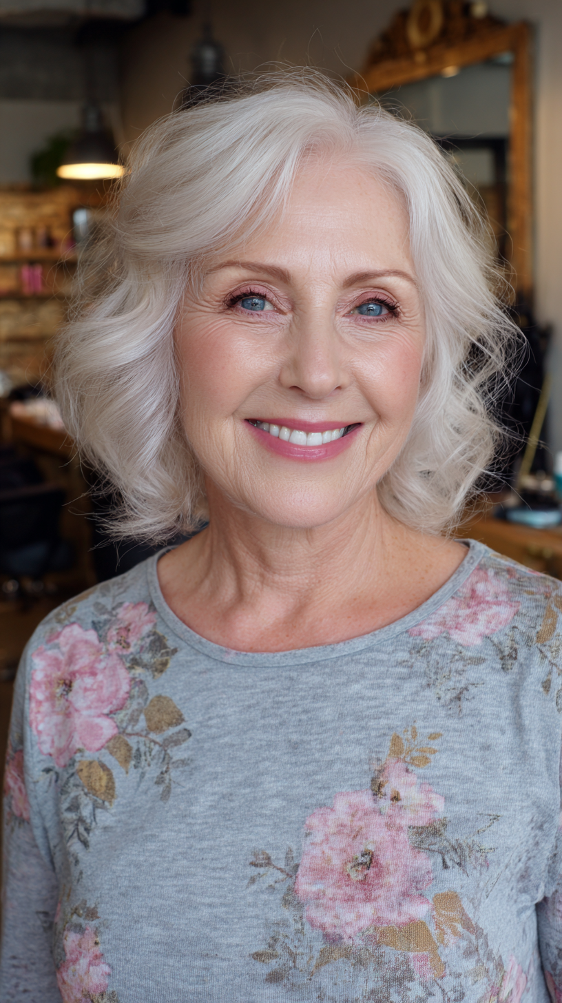 Charming Soft Curly Bob with Subtle Layers