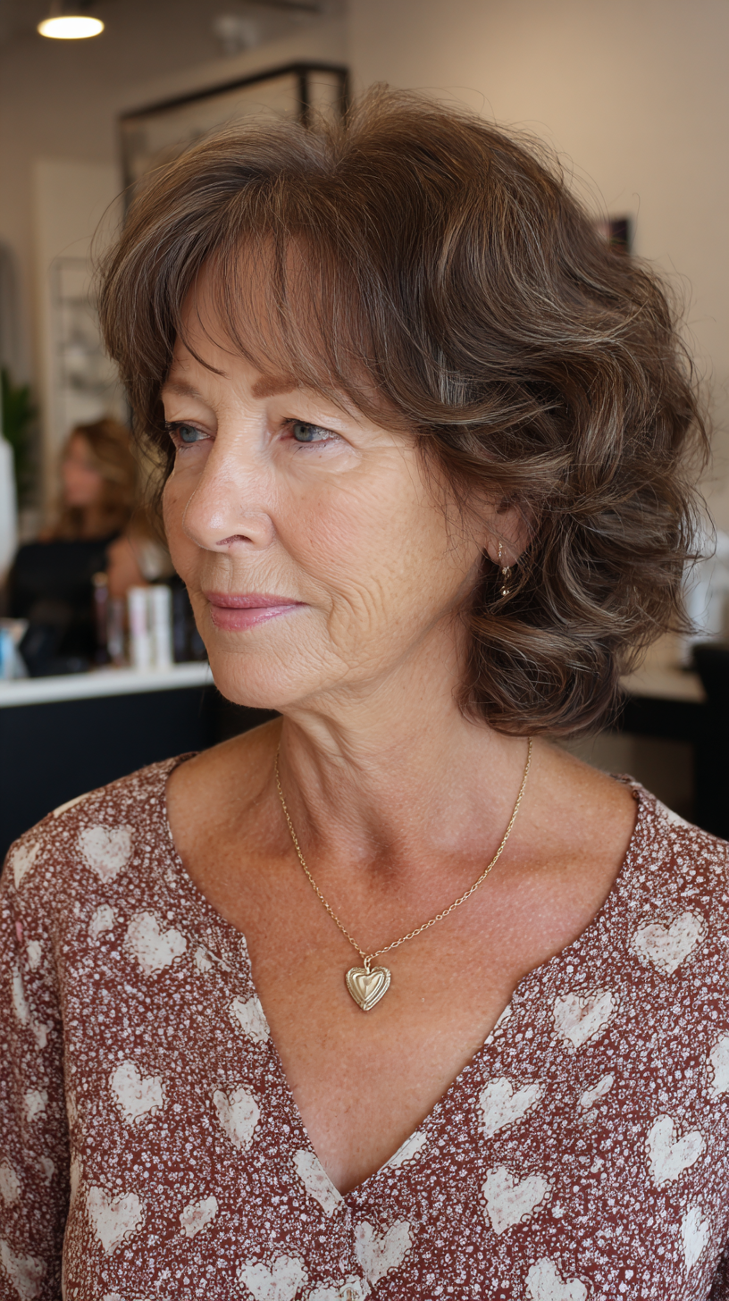 Charming Textured Bob with Soft Curls