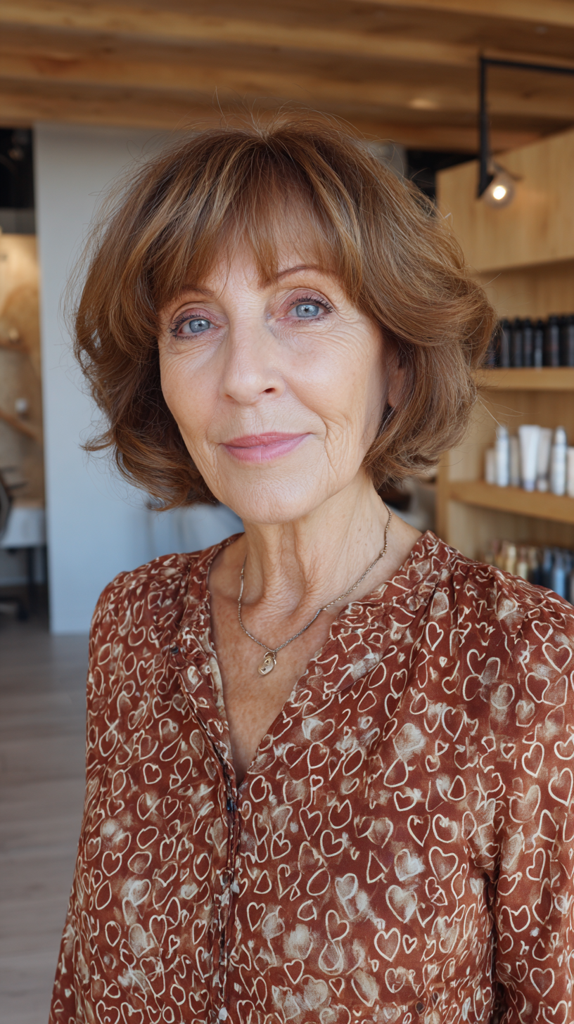 Chic Soft Layered Bob with Fluffy Volume