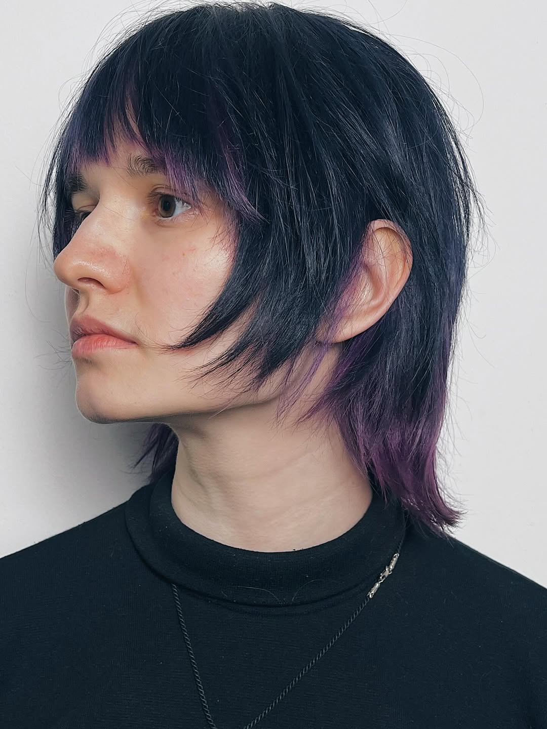 Dynamic Raven Black Shag with Amethyst Accents