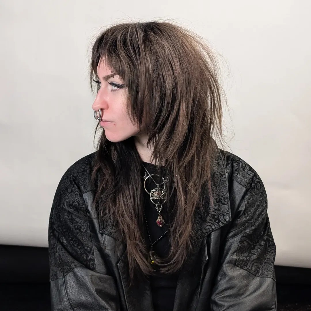 Layered Espresso Shag with Subtle Waves