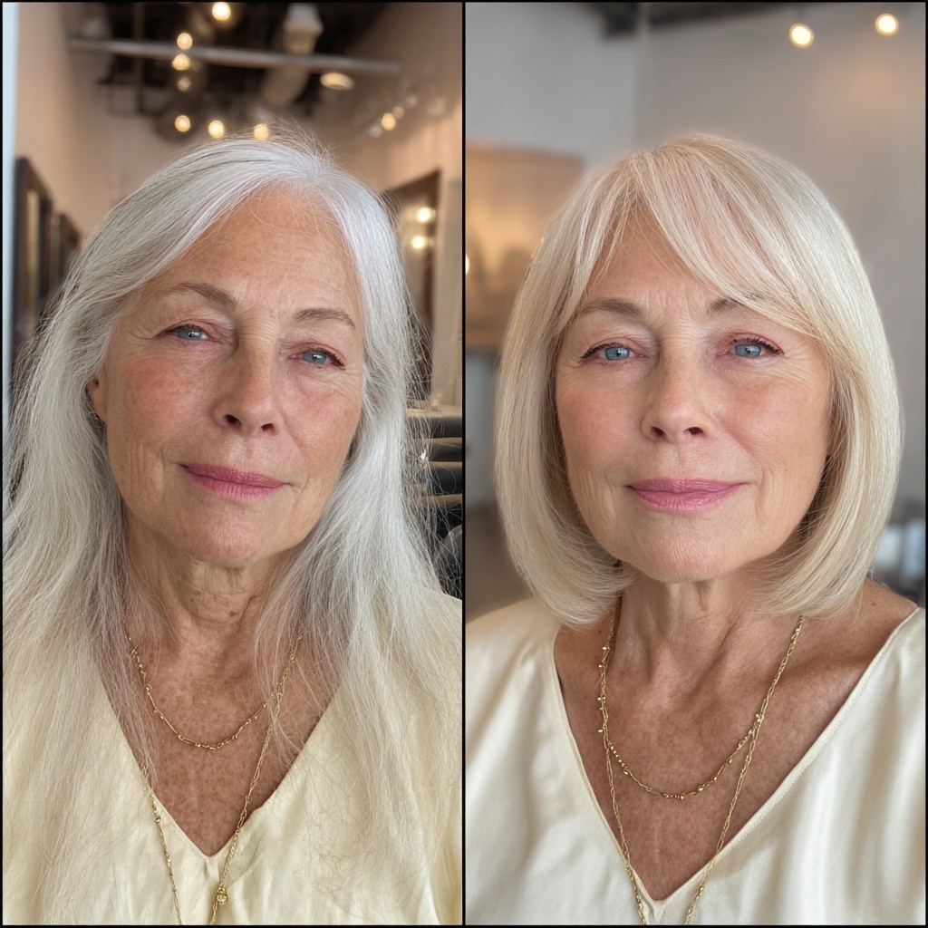 Sleek Silver Layered Transformation for a Refined Look