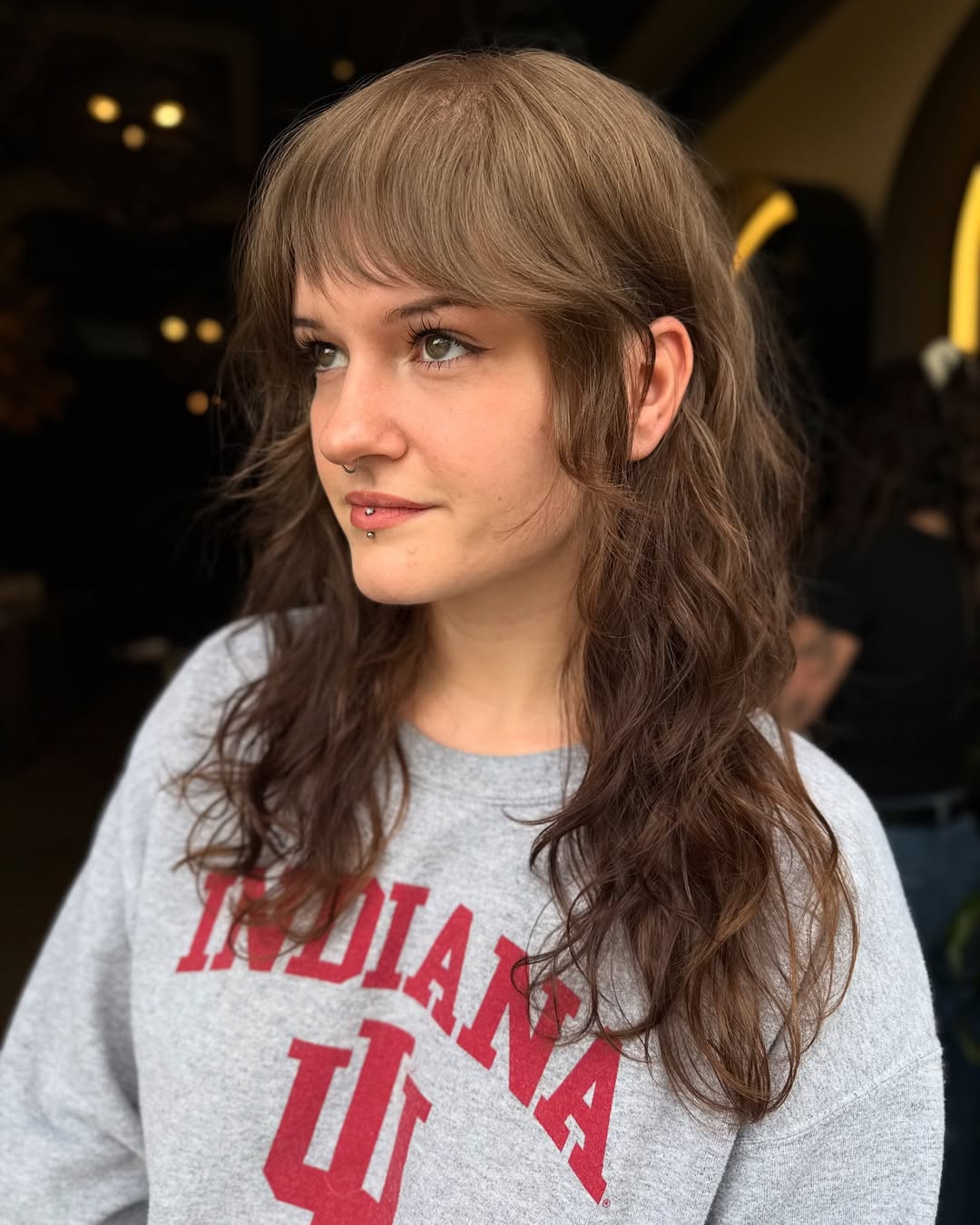 Soft Chestnut Shag with Delicate Fringe