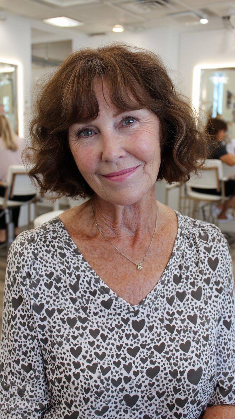 Soft Curly Bob with Natural Movement