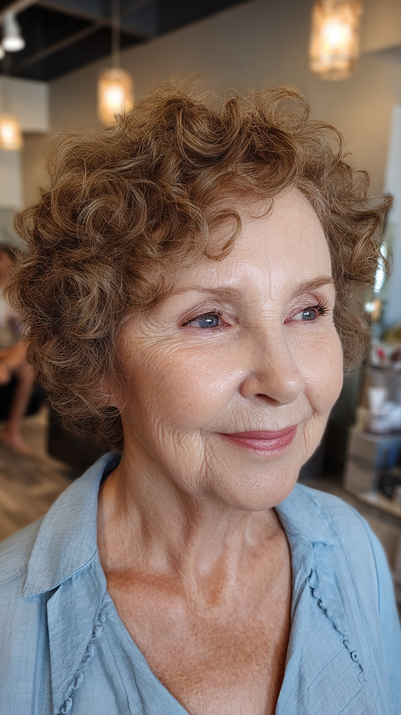 Soft Curly Bob with Natural Texture